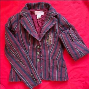 VTG London Jean Preppy Embroidered Jacket size 2